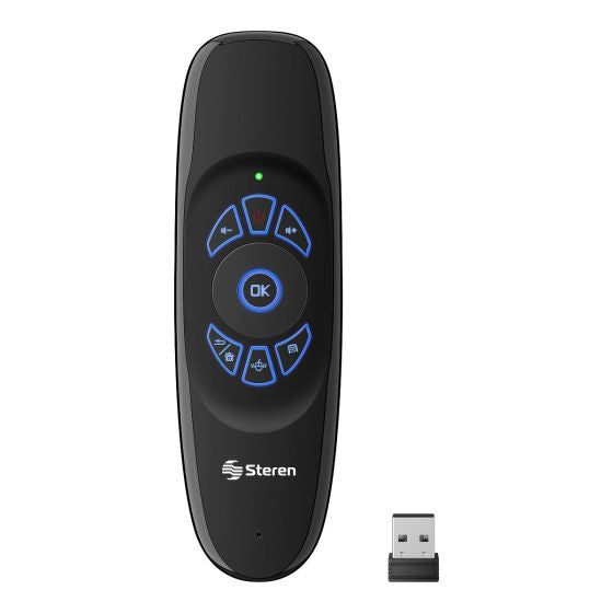 Steren RM-355 mando a distancia RF inalámbrico Receptor de televisión Botones, Recargable, Negro