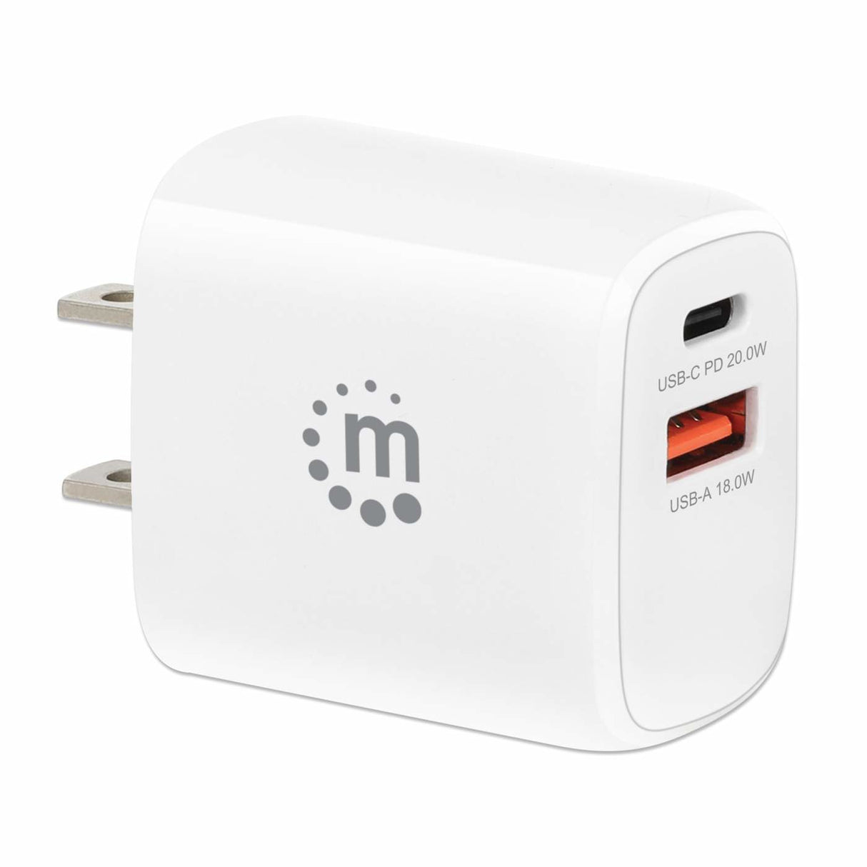 Manhattan 406291 adaptador e inversor de corriente Interior 20 W Blanco, Universal, 100 - 240 V