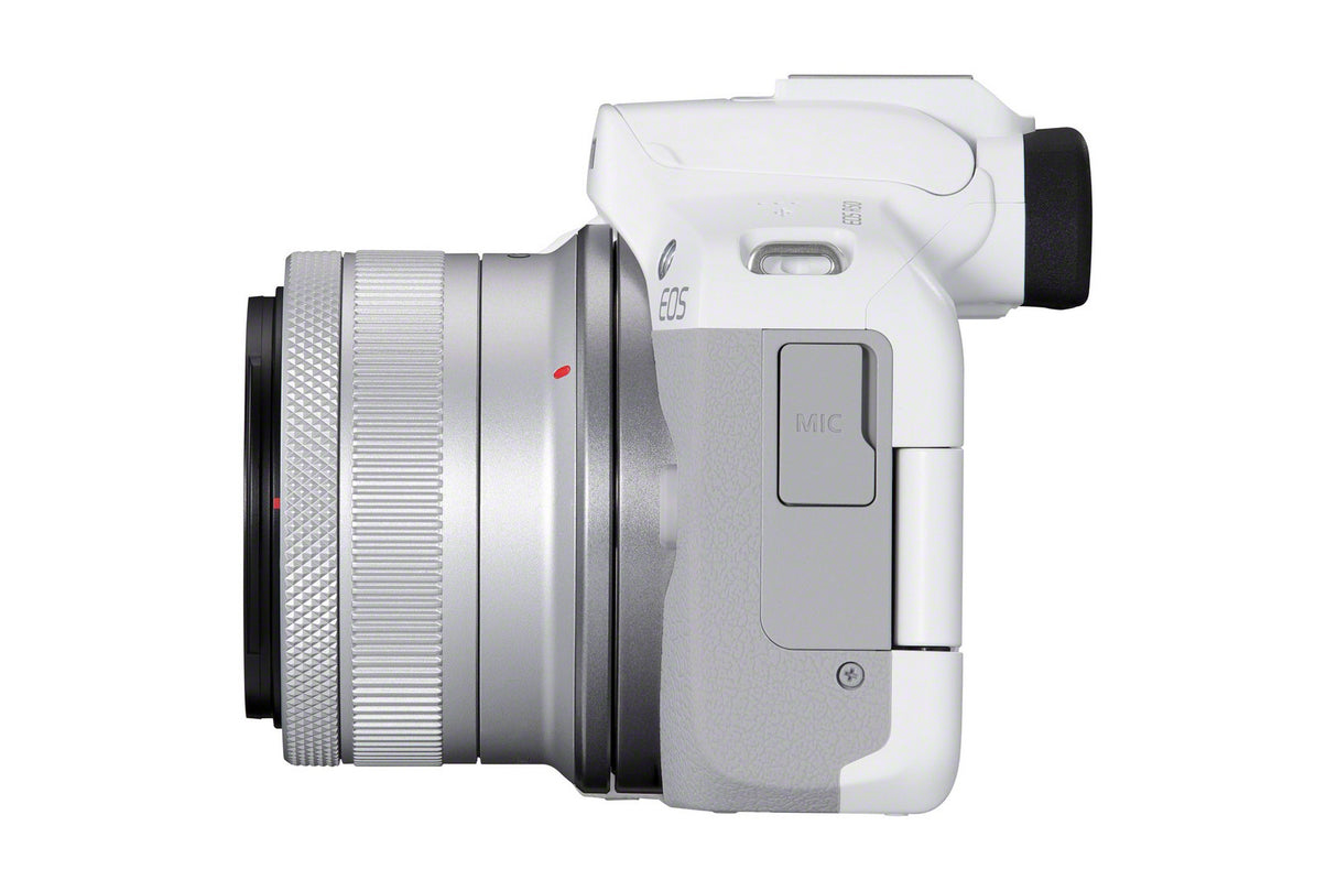 Canon EOS R50 Mirrorless Camera with 18-45mm Lens MILC 24.2 MP CMOS 6000 x 4000 Pixeles Blanco, 4K Ultra HD, Pantalla táctil