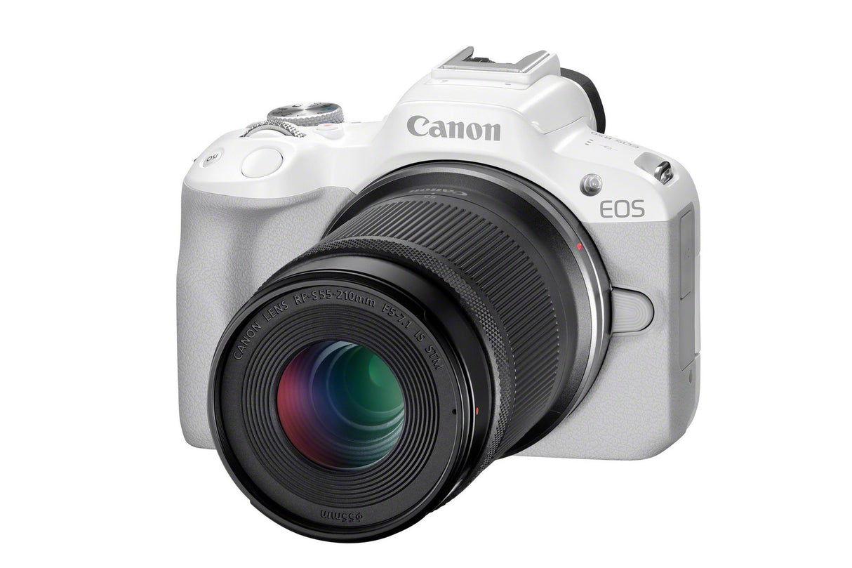 Canon EOS R50 Mirrorless Camera with 18-45mm Lens MILC 24.2 MP CMOS 6000 x 4000 Pixeles Blanco, 4K Ultra HD, Pantalla táctil