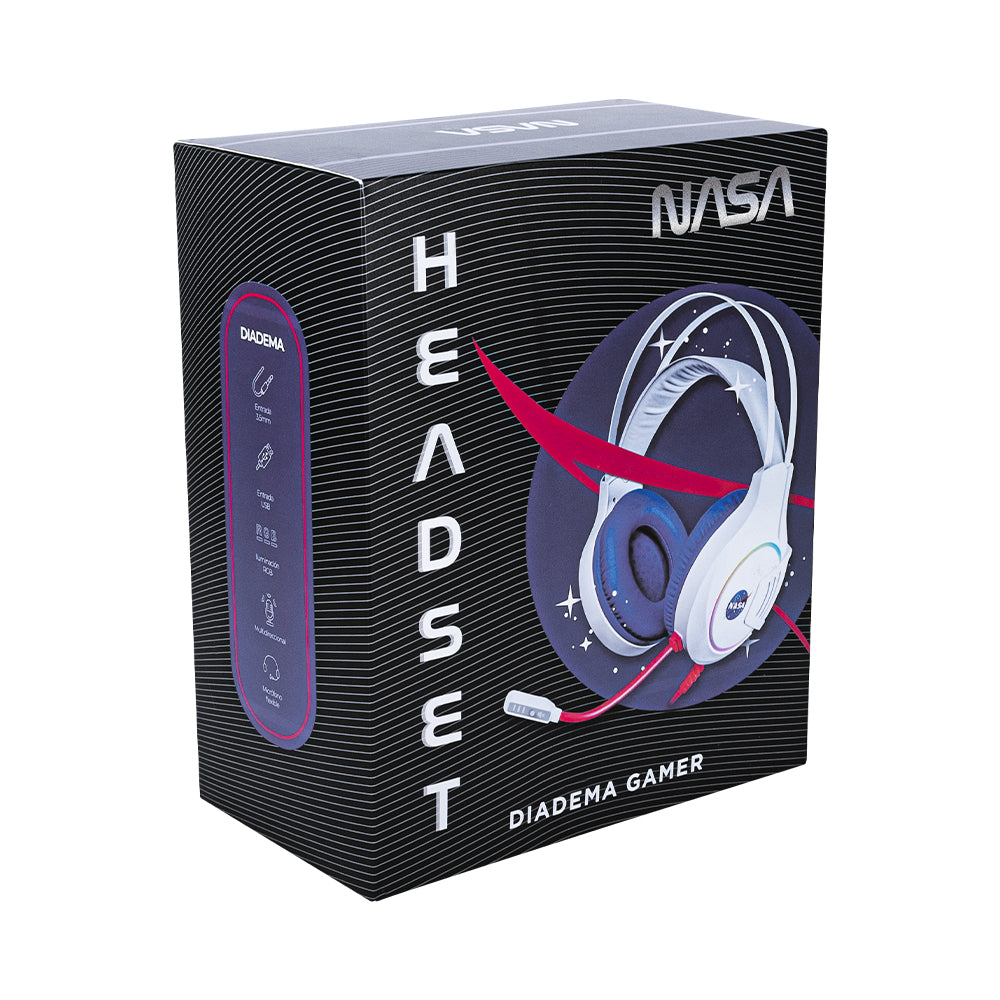 TechZone NS-HSG03 auricular y casco Auriculares Alámbrico Diadema Juego Azul, Blanco