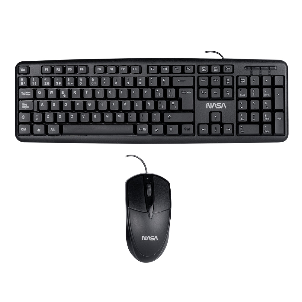 TechZone NS_AC01 teclado Ratón incluido Oficina USB Negro, Tamaño completo (100%), Alámbrico