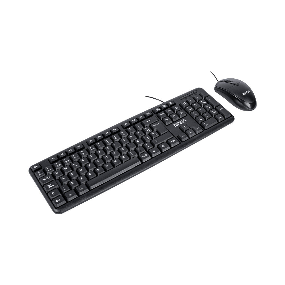 TechZone NS_AC01 teclado Ratón incluido Oficina USB Negro, Tamaño completo (100%), Alámbrico