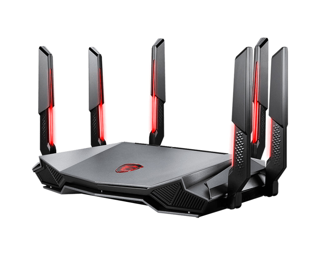 MSI RADIX AXE6600 WIFI 6E TRI-BAND Router Si Doble banda (2,4 GHz / 5 GHz) Wi-Fi 6 (802.11ax) 4804 Mbit/s
