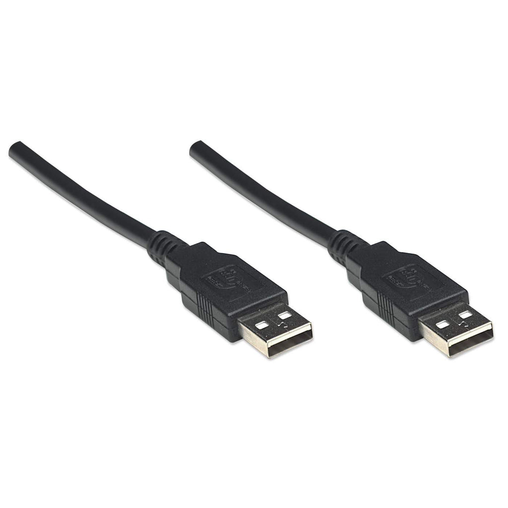 Manhattan Cable para Dispositivos USB A de Alta Velocidad, Macho/Macho, Negro