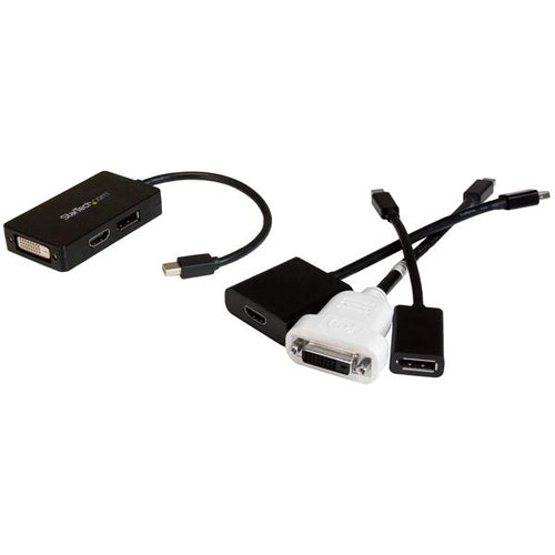 StarTech.com Adaptador de vídeo externo triple head Mini DisplayPort a DVI HDMI y DP conversor Adaptadores de cable de v