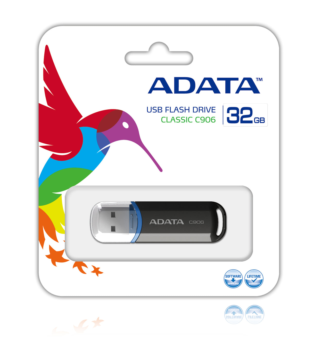 ADATA 32GB C906 Memoria Flash 32 GB USB tipo A 2.0 Mac OS 9.0, Mac OS 9.1, Mac OS 9.2