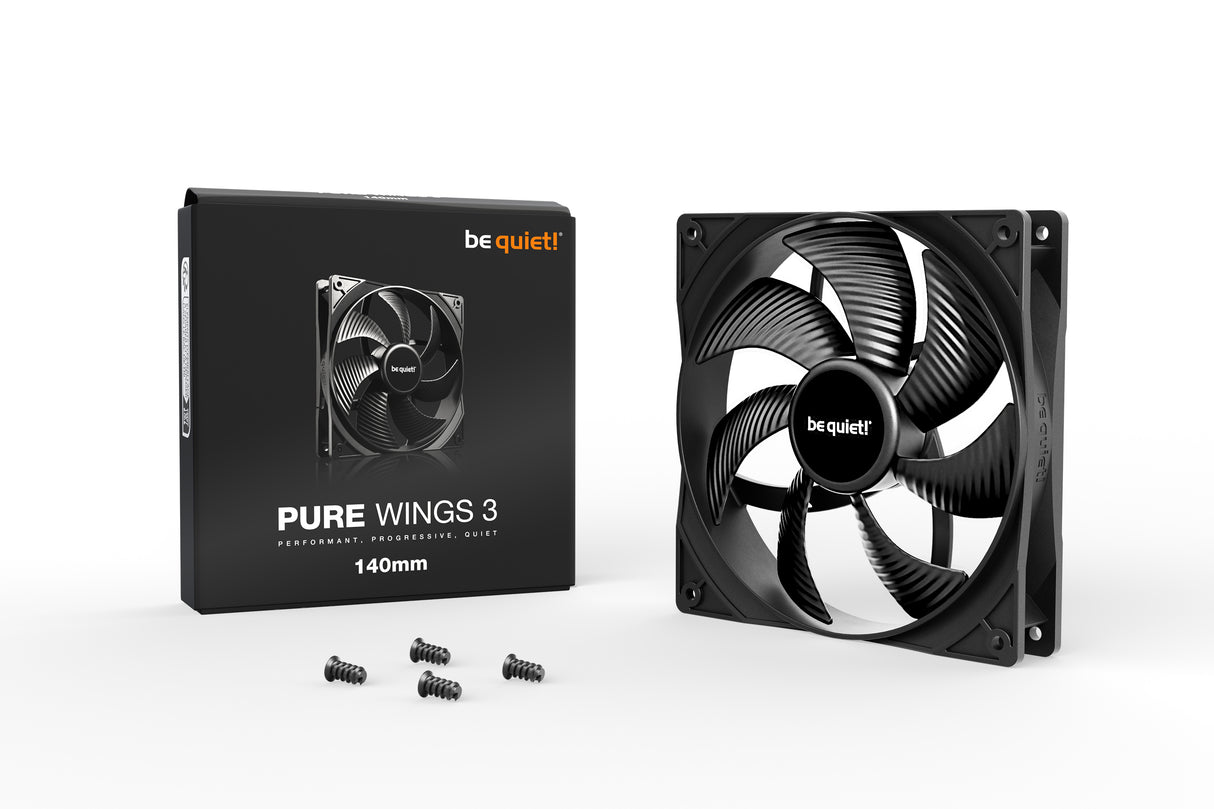 be quiet! Pure Wings 3 140mm Gabinete de la computadora Ventilador 14 cm Negro 1 pieza(s), 1200 RPM