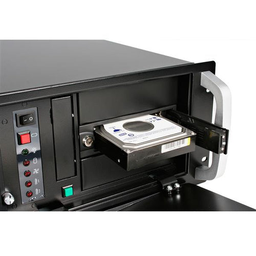 StarTech.com Rack Móvil Aluminio para Disco Duro HDD SATA de 3,5" Pulgadas sin Bandeja Bahía de 5,25" Paneles