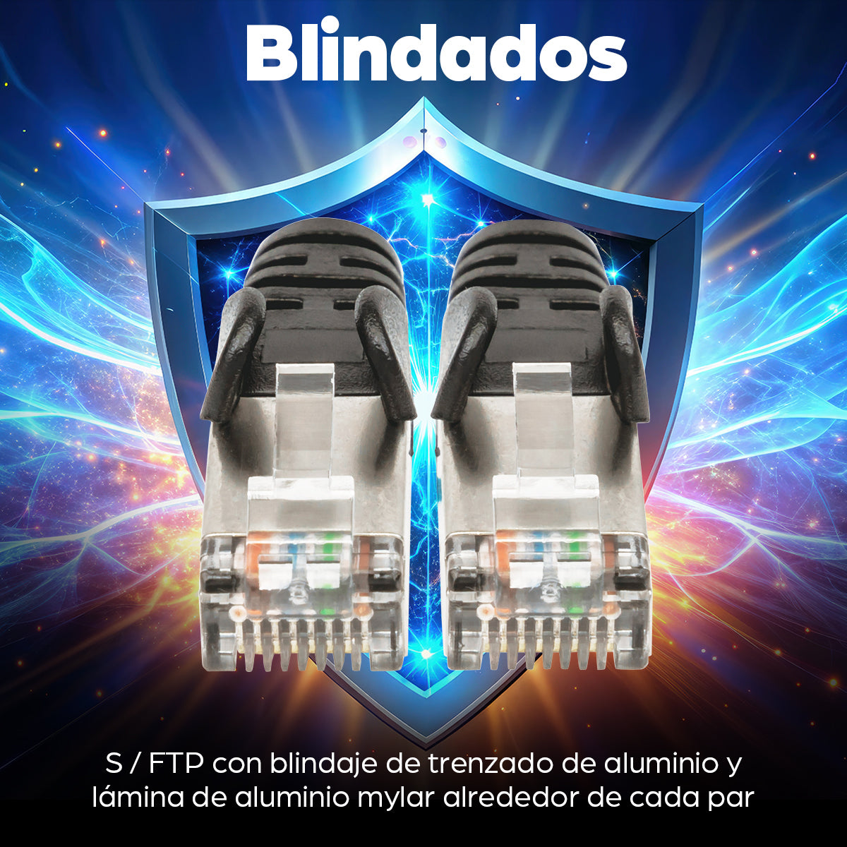 Intellinet Cable de Red Cat6a S/FTP, 2.1 m, Negro Cable Negro 2 m Cat6a S/FTP (S-STP)