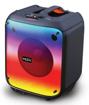 Misik MS231 altavoz portátil y para fiesta Altavoz portátil mono Negro, 8000 W, Inalámbrico y alámbrico, LED