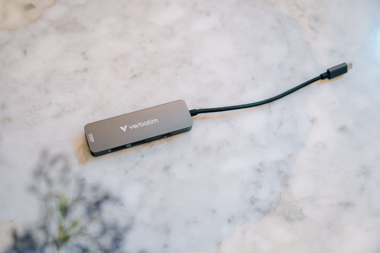 Verbatim 32155 hub de interfaz USB 3.2 Gen 1 (3.1 Gen 1) Type-C 5000 Mbit/s Gris