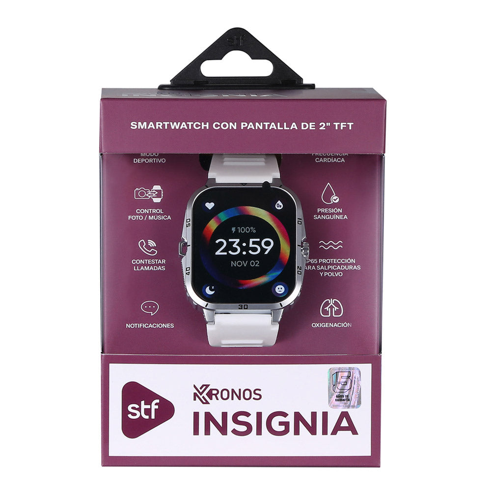 STF ST-W49766 reloj inteligente y deportivo 5.11 cm (2.01") TFT Digital 240 x 296 Pixeles Pantalla táctil Blanco