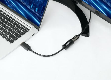 Manhattan Adaptador activo DisplayPort 1.2 a HDMI, 4K@60 Hz, 15 cm, macho a hembra, DP con pestaña de bloqueo, negro, no bidireccional, garantía 3 años, equivalente a DP2HD4K60S Cable DisplayPort HDMI Macho Hembra