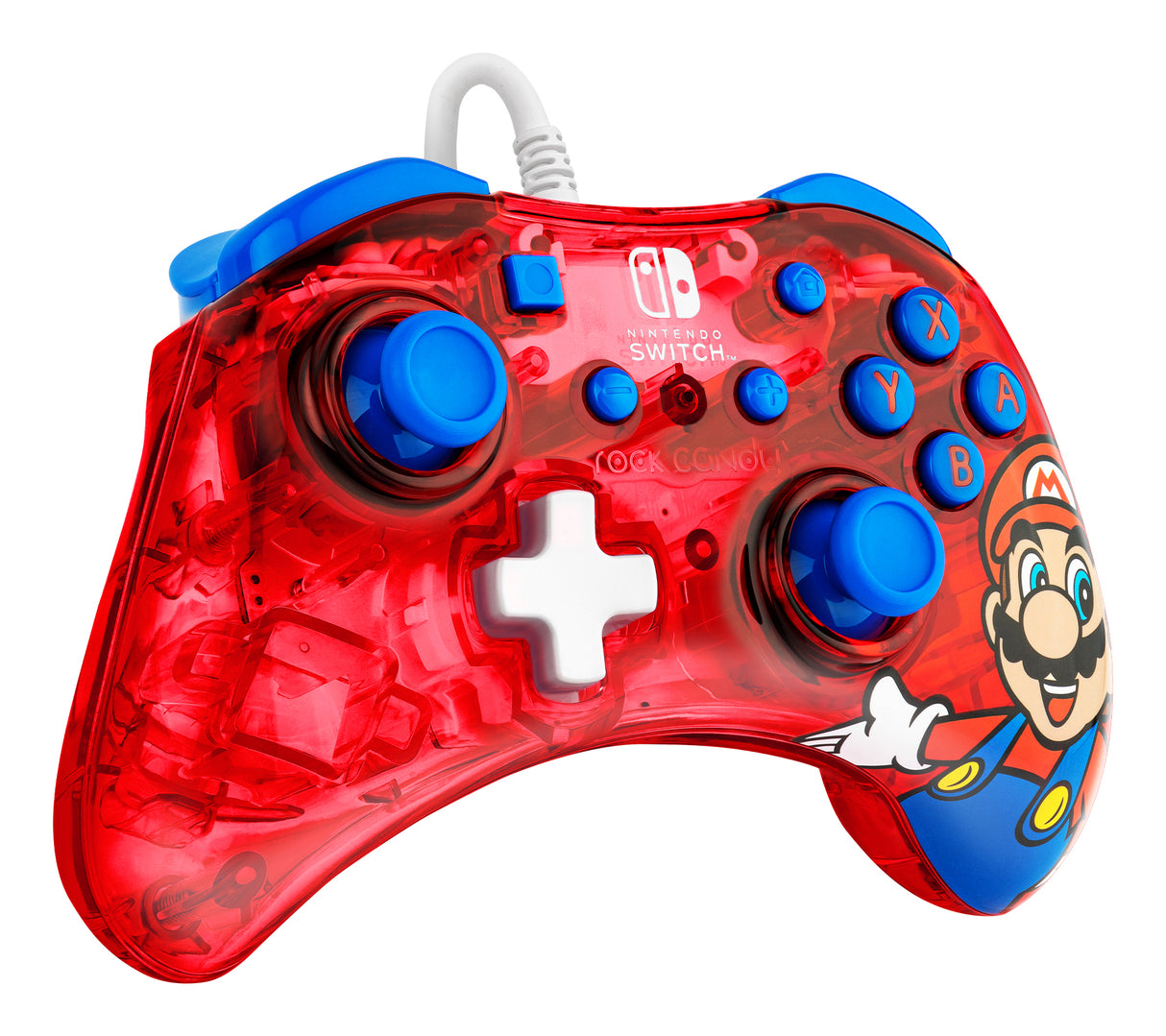 PDP Rock Candy: Mario Punch Mandos y volantes Gamepad Nintendo Switch, Nintendo Switch Lite, Nintendo Switch OLED Alámbr