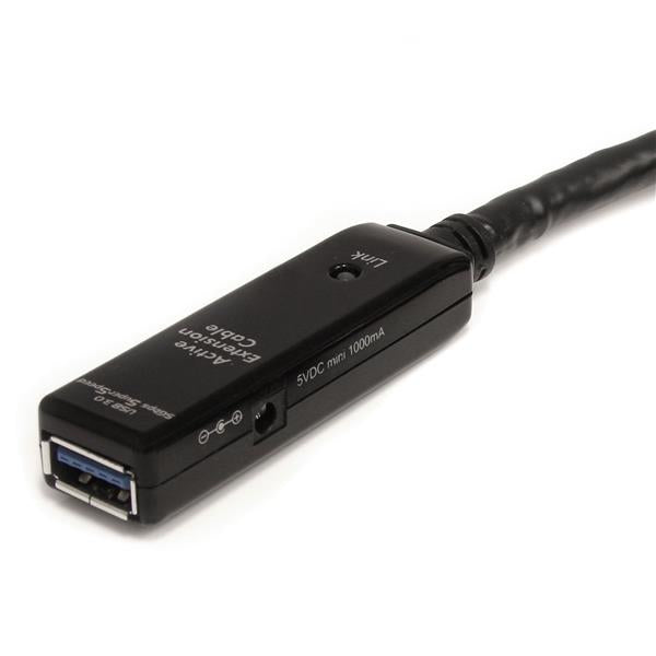 StarTech.com Cable Extensor Alargador USB 3.0 SuperSpeed Activo de 10m - USB A Macho a Hembra - Negro Cable USB 3.2 Gen 1 (3.1 Gen 1) USB A USB A Macho