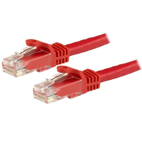 StarTech.com Cable de Red Gigabit Ethernet 15m UTP Patch Cat6 Cat 6 RJ45 Snagless Sin Enganches - Rojo Cable Rojo 15 m Cat6 U/UTP (UTP)
