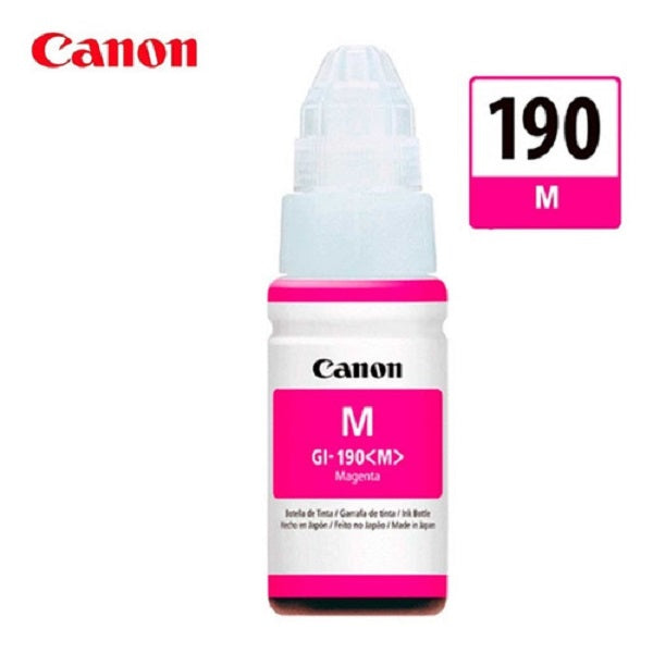 Tinta Canon GI-190 Magenta para Impresoras Pixma G1100 G2100 G3100, 70ml