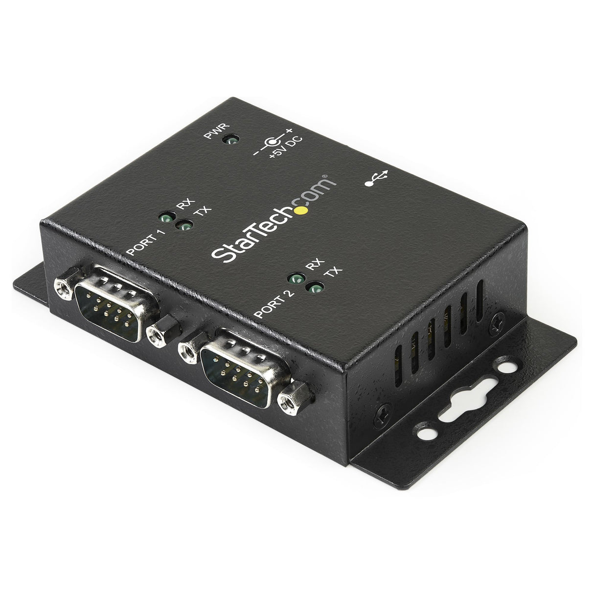 StarTech.com Concentrador Hub Industrial de 2 Puertos Serie Serial RS232 a USB Montaje Riel DIN Pared hubs de interfaz USB 2.0 Type-B De serie 2 2