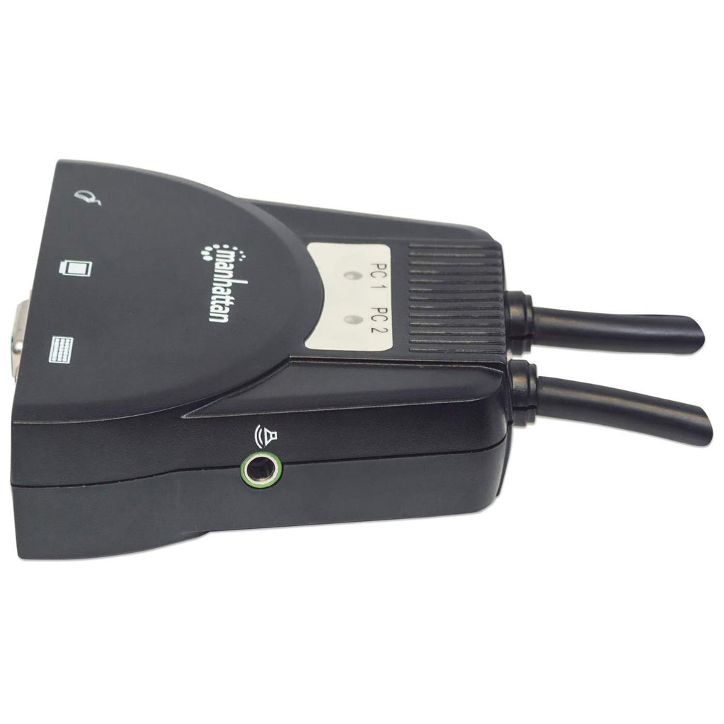 Manhattan Mini Switch KVM de 2 puertos interruptores kvm 2 USB USB VGA