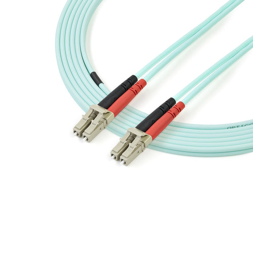 StarTech.com Cable de 2m de Fibra Óptica Multimodo OM3 LC a LC UPC - Full Duplex 50/125µm - para Redes de 100G - LOMMF/V