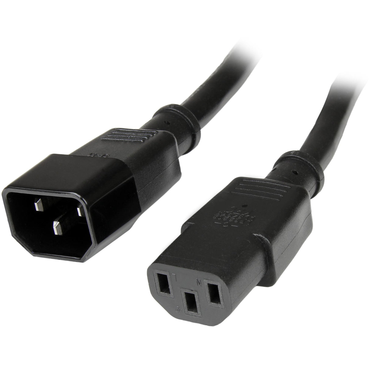 StarTech.com Cable de 1.8m de Extensión de Alimentación para Computadora C14 a C13 con Calibre 14AWG, Acoplador C13, Acoplador C14, SJT