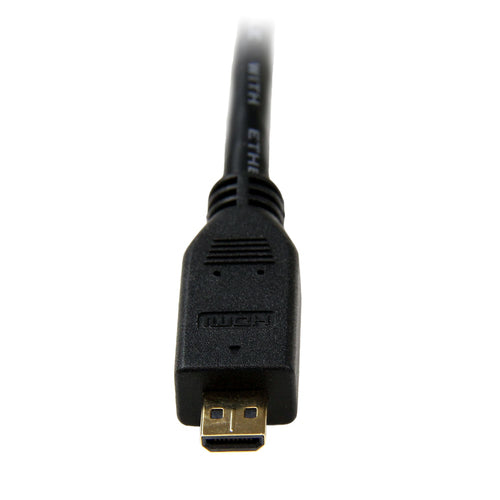 StarTech.com Cable de 3m Micro HDMI a HDMI con Ethernet - Vídeo de 4K a 30Hz - Cable Adaptador Conversor Micro HDMI Tipo