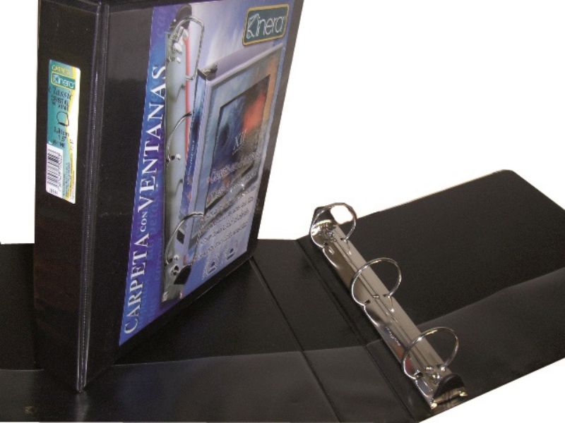 Carpeta Kinera Vinil Aro "O" 2" Negra C/12 - 9201Ne