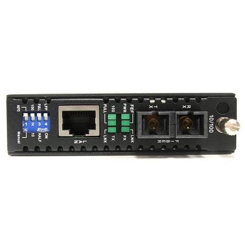 StarTech.com Conversor de Medios Ethernet 10/100 Mbps a Fibra Modo Único Monomodo Conector SC - 30km Convertidores de re