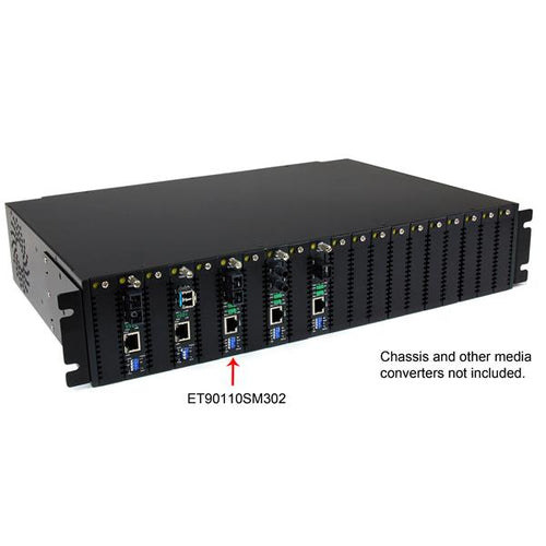 StarTech.com Conversor de Medios Ethernet 10/100 Mbps a Fibra Modo Único Monomodo Conector SC - 30km Convertidores de re