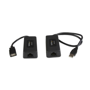StarTech.com Extensor 1 puerto USB 1.1 por cable Ethernet Cat5 Cat6 UTP RJ45 40m de alcance rango Ampliadores de red Tra