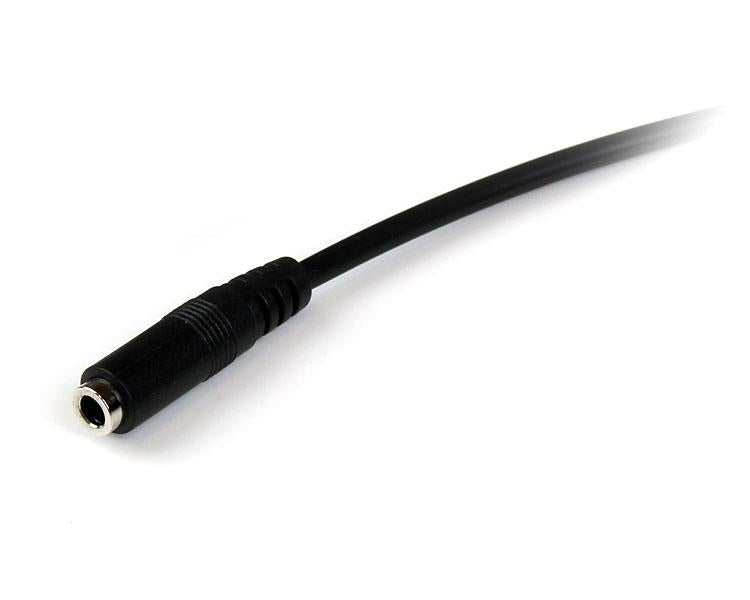 StarTech.com Cable de 2m de Extensión Alargador de Auriculares Headset Mini-Jack 3,5mm 4 pines Macho a Hembra Cable 2 m 3,5mm Macho 3,5mm
