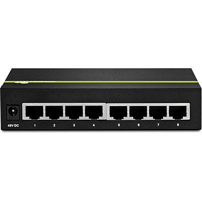TRENDnet 8-Port Gigabit PoE+ Switch, 8 x Gigabit PoE+ Ports, 123W PoE Power Budget, 16 Gbps Switching Capacity, Desktop