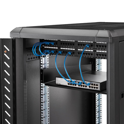 StarTech.com Estante Bandeja 2U 22in (558,8mm) de Profundidad Fija para Armario Rack Universal de Servidores - de Acero