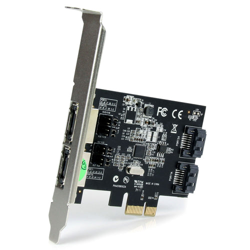 StarTech.com Tarjeta Adaptadora Controladora PCI Express PCIe 2 Puertos eSATA 2 Puertos SATA - SATA III - 6Gbps Tarjetas