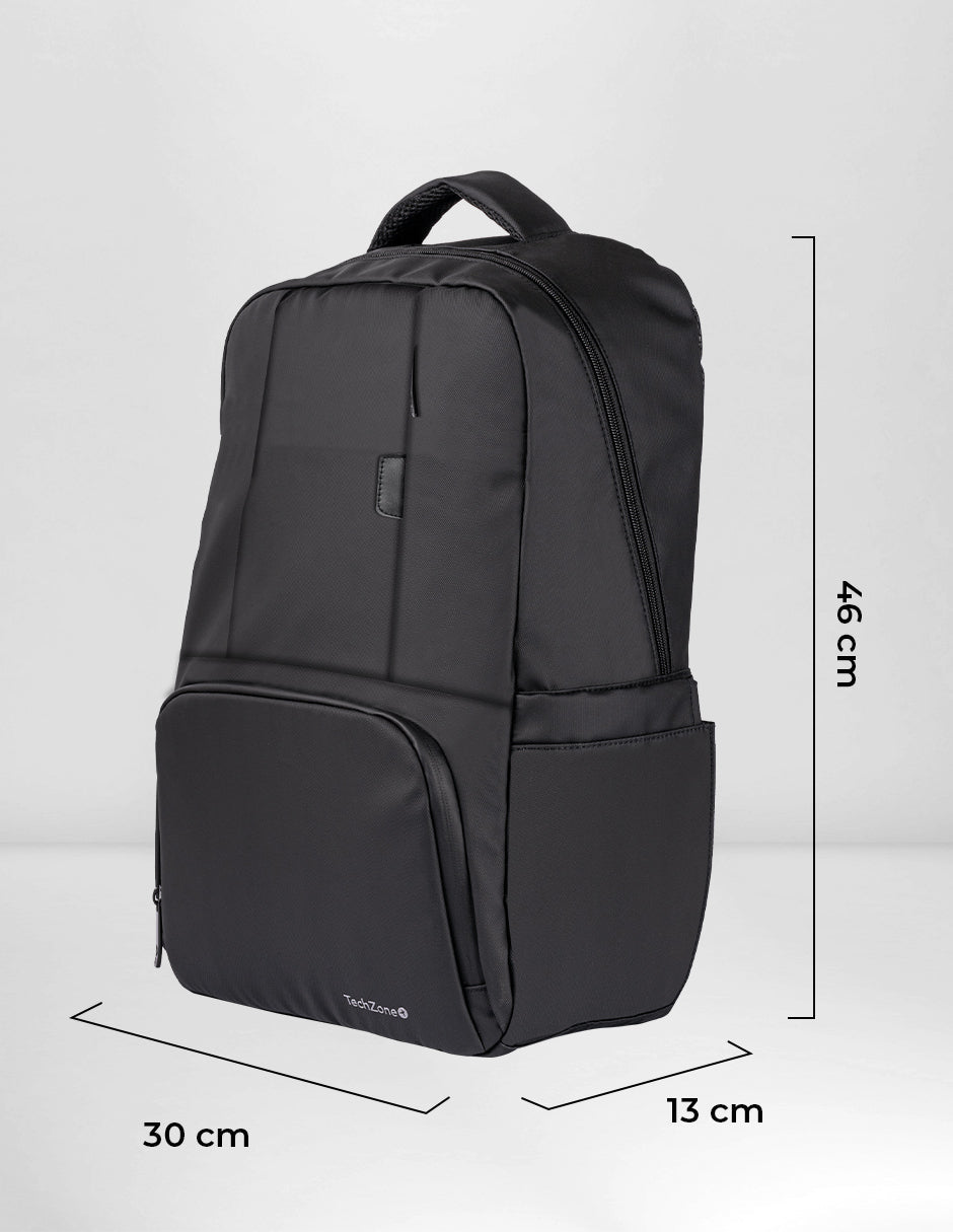 TechZone TZLBP05 mochila City backpack Negro Poliéster, Urbano, Unisex, Compartimento del portátil