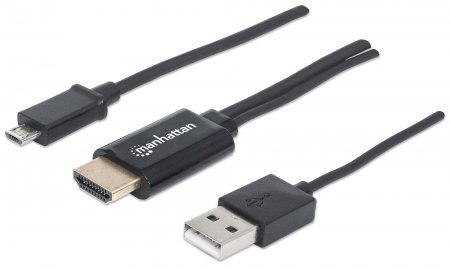 Manhattan Cable MHL Micro USB a HDMI 151498, 1080p, USB, Compatible
