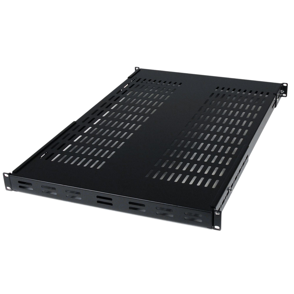 StarTech.com Estante Bandeja Fijo para Gabinete Rack de Servidores con Profundidad Ajustable Rack Estantería ajustable Negro 80 kg 1U
