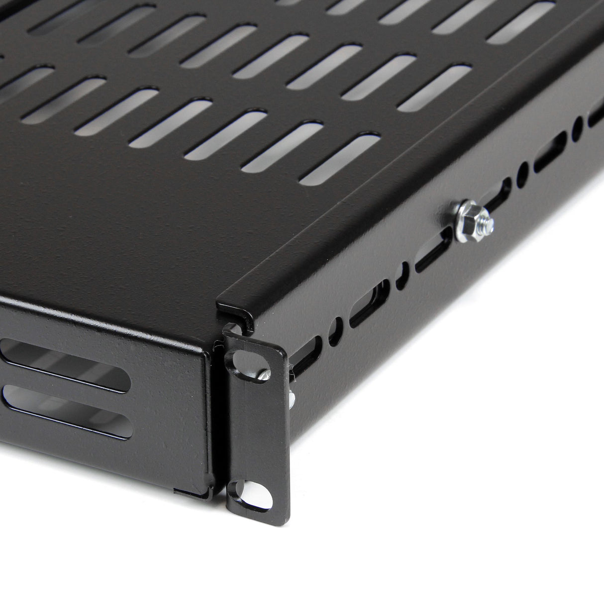 StarTech.com Estante Bandeja Fijo para Gabinete Rack de Servidores con Profundidad Ajustable Rack Estantería ajustable Negro 80 kg 1U