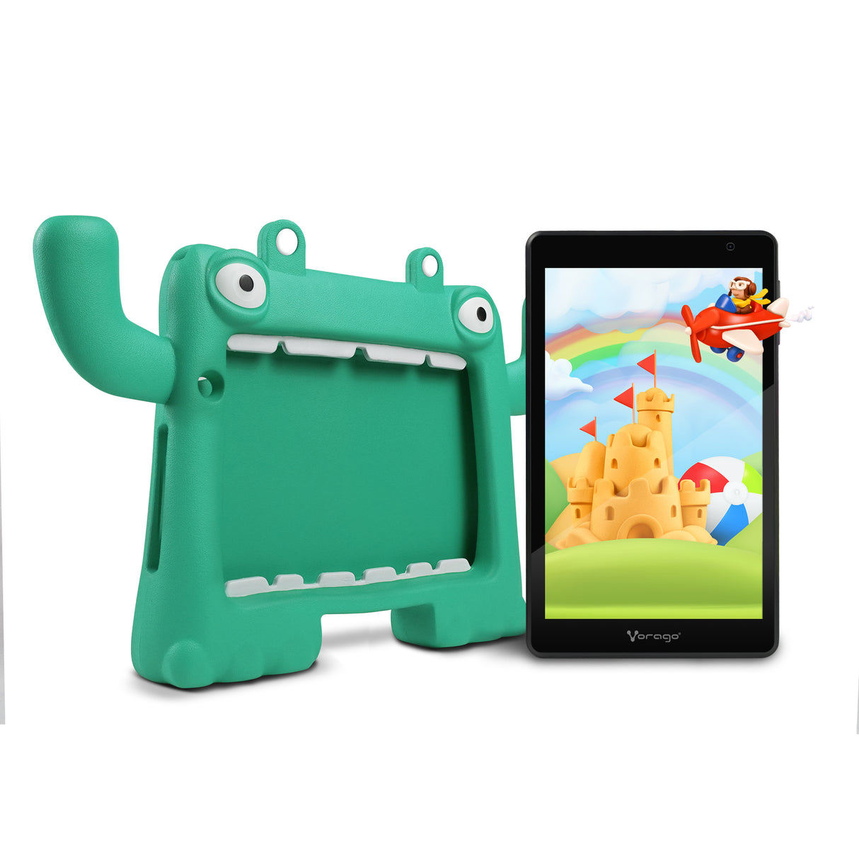 Vorago TABLET PAD-8-KIDS 8 PULGADAS ANDROID 13 QUADCORE 4GB 64GB IPS 2MP 5MP WIFI BT GMS FUNDA VERDE -, 2 GHz, RockChip,