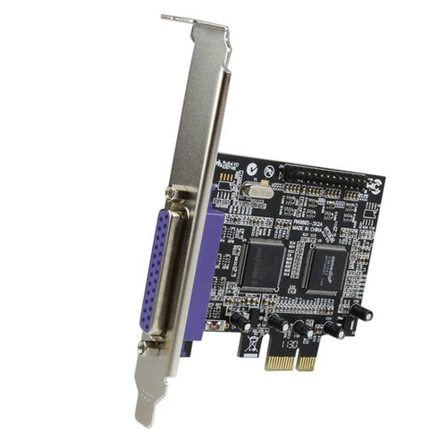 StarTech.com Adaptador Tarjeta PCI-Express PCIe Paralelo de 2 Puertos DB25 IEEE1284 - SPP EPP ECP Bracket Perfil Bajo Ta