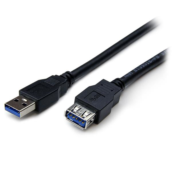 StarTech.com Cable 1,8m Extensión Alargador USB 3.0 SuperSpeed - Macho a Hembra USB A - Extensor - Negro Cable USB 3.2 Gen 1 (3.1 Gen 1) USB A USB A Macho/Macho