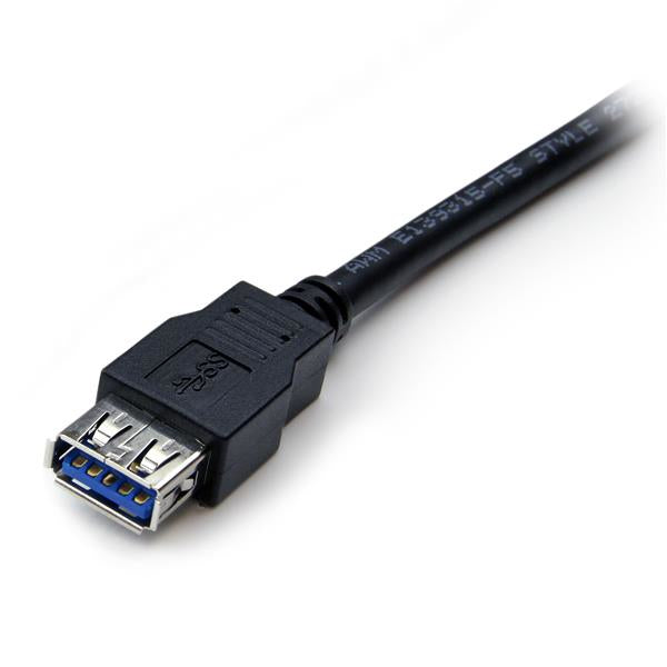 StarTech.com Cable 1,8m Extensión Alargador USB 3.0 SuperSpeed - Macho a Hembra USB A - Extensor - Negro Cable USB 3.2 Gen 1 (3.1 Gen 1) USB A USB A Macho/Macho