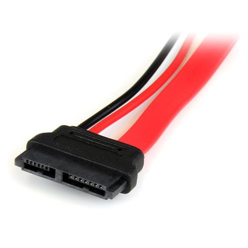 StarTech.com Adaptador Cable SATA 15cm Slimline Línea Delgada a SATA con Alimentación Corriente - Hembra a Macho Cables