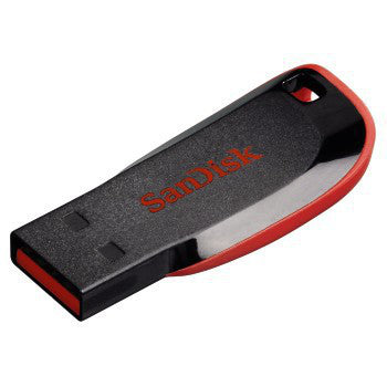 Memoria USB SanDisk Cruzer Blade CZ50, 32GB, USB-A 2.0, Lectura 150MB/s, Negro/Rojo
