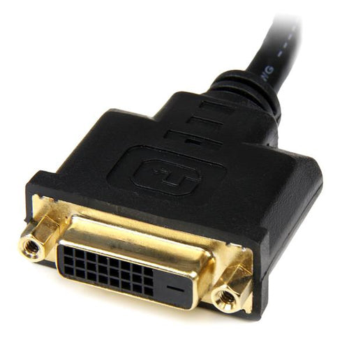 StarTech.com Adaptador de 20cm HDMI a DVI - DVI-D Hembra - HDMI Macho - Cable Conversor de Vídeo - Negro Adaptadores de