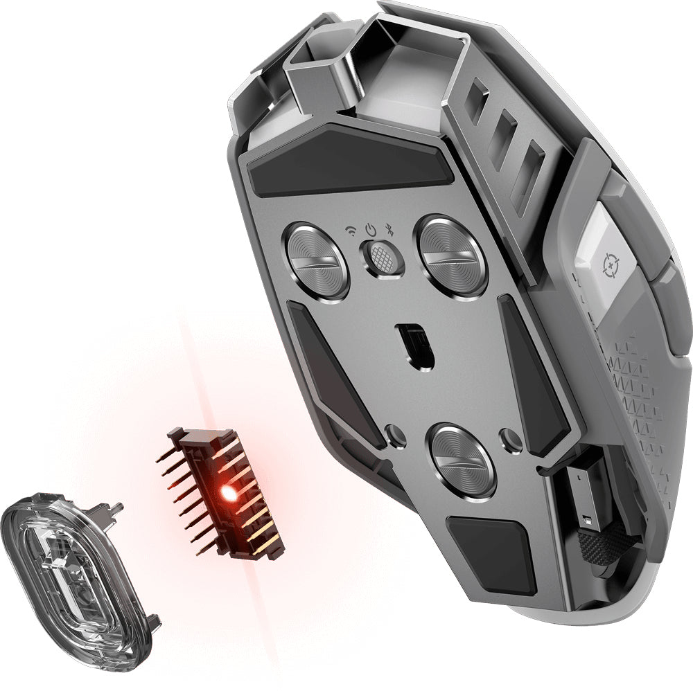 Corsair M65 RGB ULTRA WIRELESS ratón Juego Diestro Bluetooth Óptico 26000 DPI, Blanco