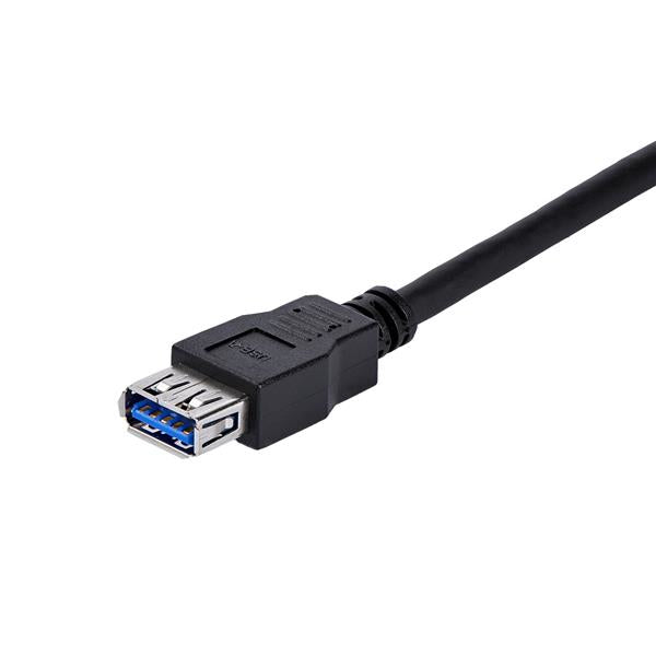 StarTech.com Cable 1m Extensión Alargador USB 3.0 SuperSpeed - Macho a Hembra USB A - Extensor - Negro Cable USB 3.2 Gen 1 (3.1 Gen 1) USB A USB A Macho