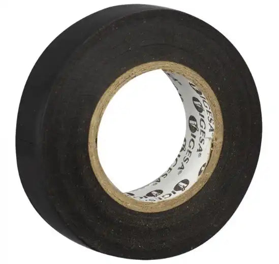 IGESA Cinta Aislante Eléctrica Negra 19mm x 16.76m, Resistente al Calor, Uso Empresarial