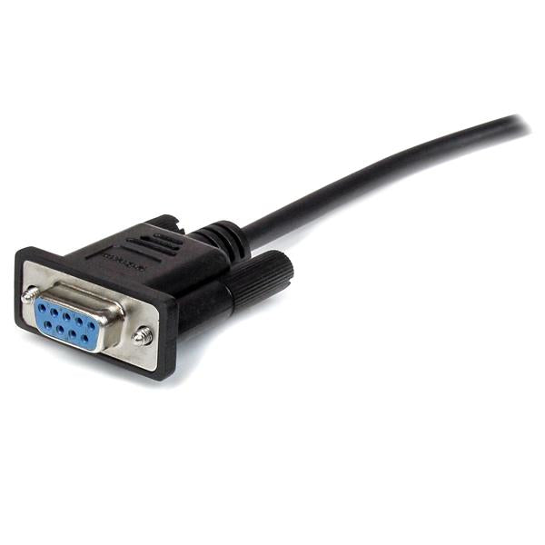 StarTech.com Cable 2m Extensión Directo Straight Through Serie Serial RS232 Vídeo EGA DB9 Macho a Hembra Cable Negro 2 m DB-9 DB-9
